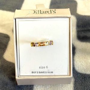 NIB Multi Gem Ring Size 6